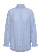 Srbailey Shirt Tops Shirts Long-sleeved Blue Soft Rebels