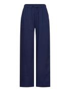 Trousers Linen Blend Bottoms Trousers Blue Lindex