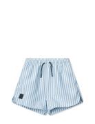 Aiden Seersucker Board Shorts Uimashortsit Blue Liewood