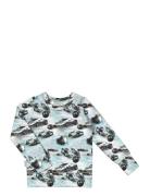 Print Sweatshirt Tops T-shirts Long-sleeved T-shirts Blue Gugguu