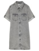 Vmjennie Ss Short Denim Dress Ga Noos Polvipituinen Mekko Grey Vero Mo...