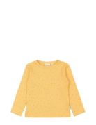 T-Shirt L/S Modal Dot Tops T-shirts Long-sleeved T-shirts Yellow Petit...