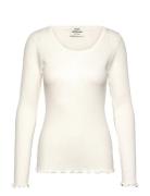 Pointella Troja Tee Ls Tops T-shirts & Tops Long-sleeved Cream Mads Nø...