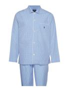 Gingham Poplin Long Sleep Set Pyjama Blue Polo Ralph Lauren