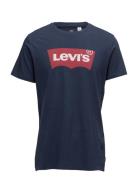 Graphic Setin Neck Hm Graphic Tops T-shirts Short-sleeved Navy Levi's®