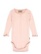 Rib Body L/S Lotta Bodies Long-sleeved Pink Wheat