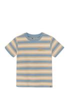 T-Shirt Stripe Tops T-shirts Short-sleeved Blue Daily 7