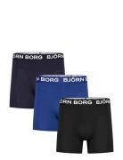 Bamboo Cotton Blend Boxer 3P Bokserit Navy Björn Borg