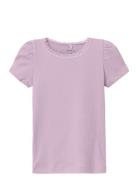 Nmfkab Ss Top Noos Tops T-shirts Short-sleeved Purple Name It