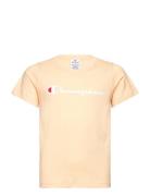 Ss Tee Sport T-shirts Short-sleeved Beige Champion