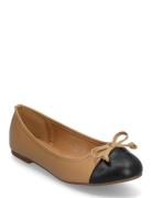 Biaceline Ballerina Toecap Faux Leather Ballerinat Brown Bianco