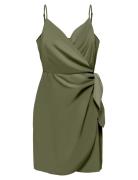 Onlalma Life Vis Isa Wrap Dress Solid Lyhyt Mekko Khaki Green ONLY