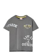 Knit T-Shirt Tops T-shirts Short-sleeved Grey Boboli