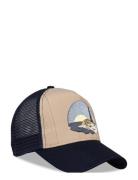 August Trucker Cap Accessories Headwear Caps Beige Upfront