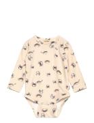 Body L/S Printed Bodies Long-sleeved Beige Petit Piao