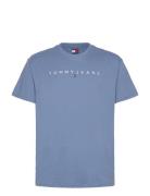 Tjm Reg Linear Logo Tee Ext Tops T-shirts Short-sleeved Blue Tommy Jea...