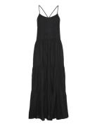 Maxi Linen Dress Maksimekko Juhlamekko Black Monki