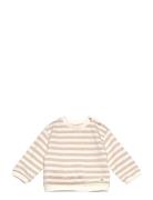 Striped Cotton-Blend Sweatshirt Tops Sweat-shirts & Hoodies Sweat-shir...