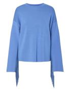 Yasfringa Ls O-Neck Knit Pullover S. Tops Knitwear Jumpers Blue YAS