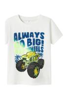 Nmmmorat Hotwheels Ss Top Box Sky Tops T-shirts Short-sleeved White Na...