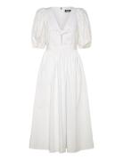Puff Sleeve Midi Dress Designers Knee-length & Midi White ROTATE Birge...
