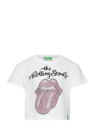 T-Shirt Tops T-shirts Short-sleeved White United Colors Of Benetton