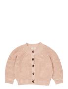 Knitted Classic Rib Cardigan Tops Knitwear Cardigans Pink Copenhagen C...