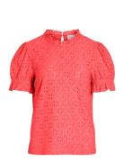 Vikawa S/S Flounce Top - Noos Tops Blouses Short-sleeved  Vila