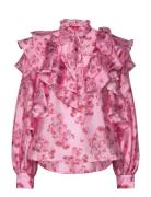 Sylviacras Blouse Tops Blouses Long-sleeved Pink Cras