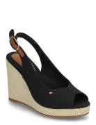 Flag High Wedge Espad Slingback Kiilakorkokengät Black Tommy Hilfiger