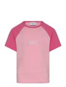 Contrast Raglan Baby Tee Tops T-shirts & Tops Short-sleeved Pink Juicy...