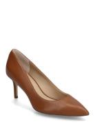 Lanette Leather Pump Shoes Heels Pumps Classic Brown Lauren Ralph Laur...