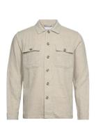 Cotton Linen Blazer Tops Overshirts Beige Lindbergh