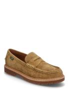 Jett Lug-Sole Suede Penny Loafer Loaferit Matalat Kengät Brown Polo Ra...