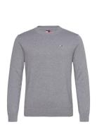 Tjm Slim Ess Light Sweater Ext Tops Knitwear Round Necks Grey Tommy Je...