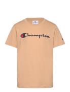 Ss Tee Tops T-shirts Short-sleeved Beige Champion