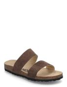 Biabetricia Twin Strap Sandal Suede Sandaalit Brown Bianco