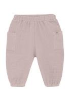 Pants Muslin Bottoms Trousers Pink Huttelihut