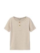 Nmmkab Ss Top Noos Tops T-shirts Short-sleeved Beige Name It