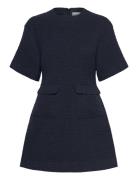 Rayna Boucle Mini Dress Lyhyt Mekko Navy Malina