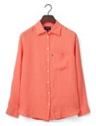 Classic Linen Shirt Tops Shirts Long-sleeved Pink Lexington Clothing