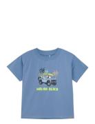 T-Shirt Ss Tops T-shirts Short-sleeved Blue Minymo