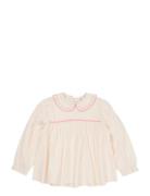 Seersucker Ls Tunic W. Hearts Tops Blouses & Tunics Pink Copenhagen Co...