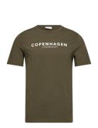 Tee With Hd Lindbergh Flag Tops T-shirts Short-sleeved Khaki Green Lin...