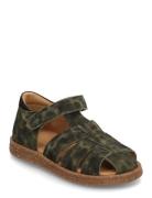 Sandals - Flat - Closed Toe Shoes Summer Shoes Sandals Green ANGULUS