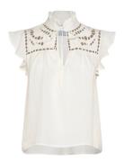 Msalaya Top Tops T-shirts & Tops Sleeveless Cream Minus