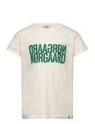 Single Organic Tuvina Tee Tops T-shirts Short-sleeved Cream Mads Nørga...