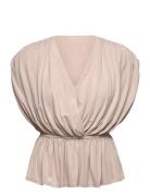 Whitley Top Tops Blouses Short-sleeved Pink Twist & Tango