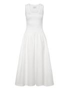 Jersey Woven Midi Dress Polvipituinen Mekko White GANT