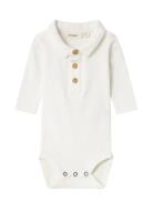 Nbmfundo Ls Slim Body Lil Bodies Long-sleeved White Lil'Atelier